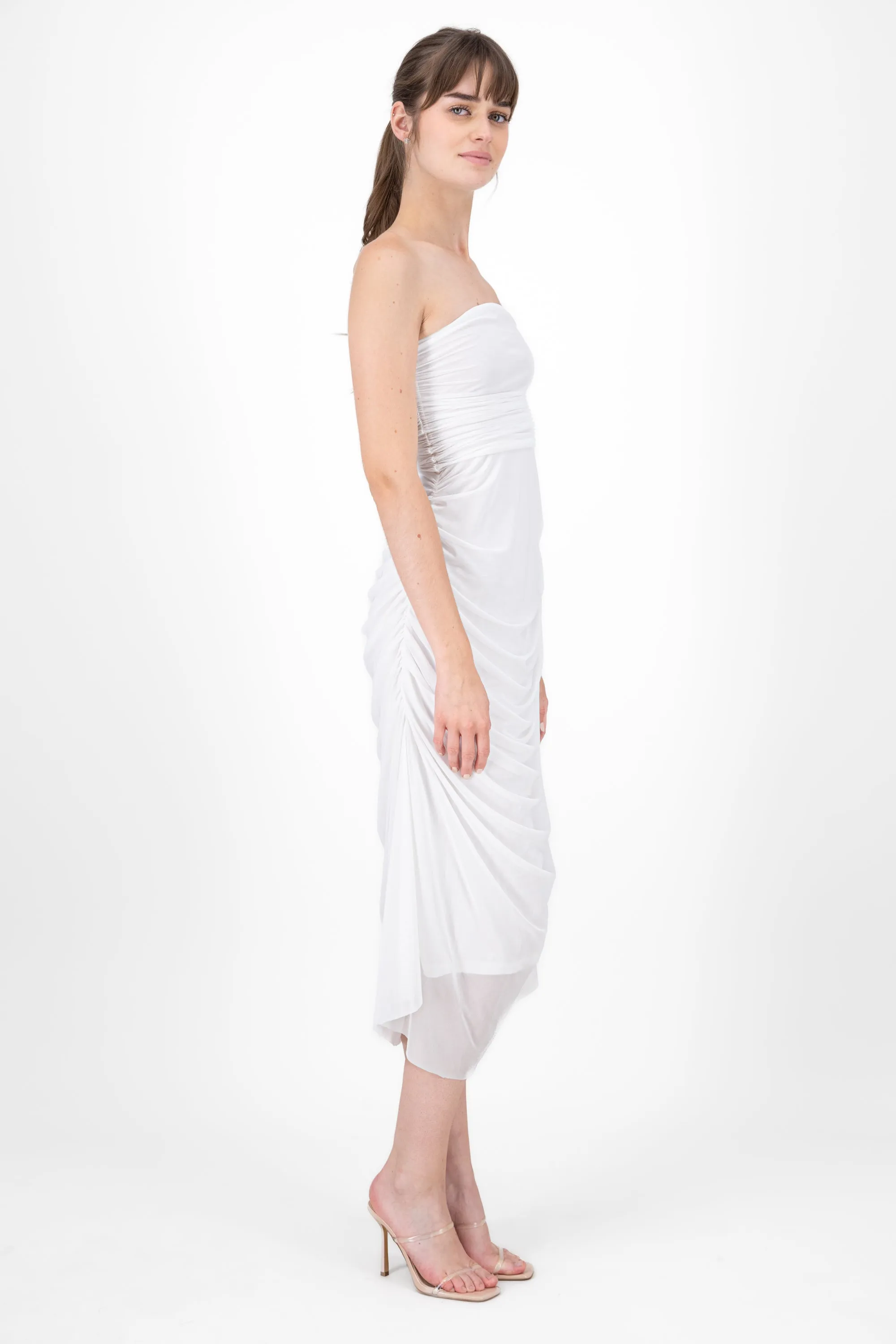 Maxi Vestido Liso Mesh Strapless sold by Shasa product image thumbnail 3