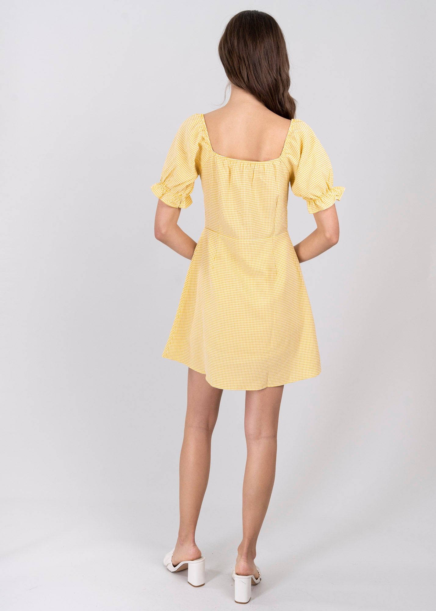 Vestido mini manga globo cuadros sold by Shasa product image thumbnail 4