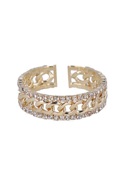 Cuff cadena brillos sold by Shasa