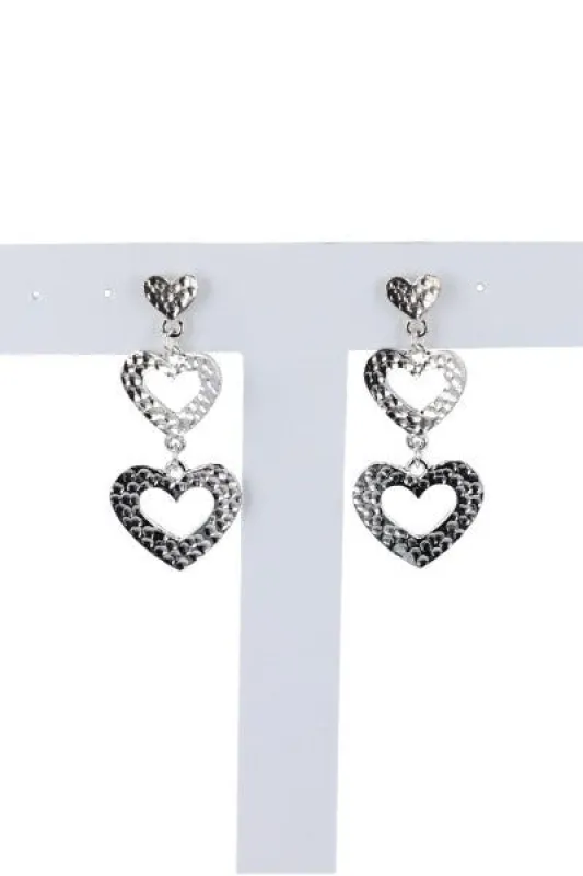 Aretes corazón triple sold by Shasa