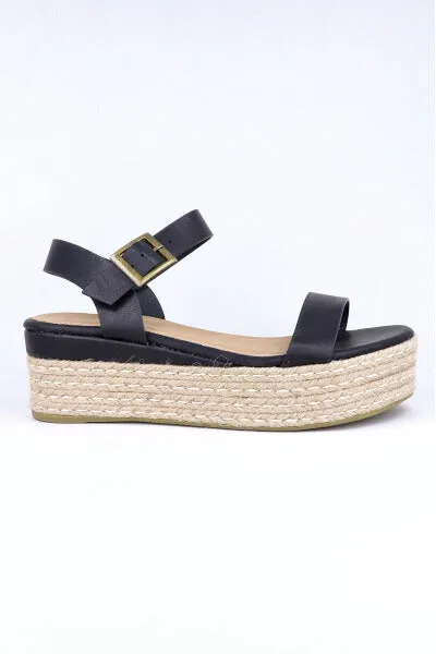 Sandalia plana plataforma yute sold by Shasa