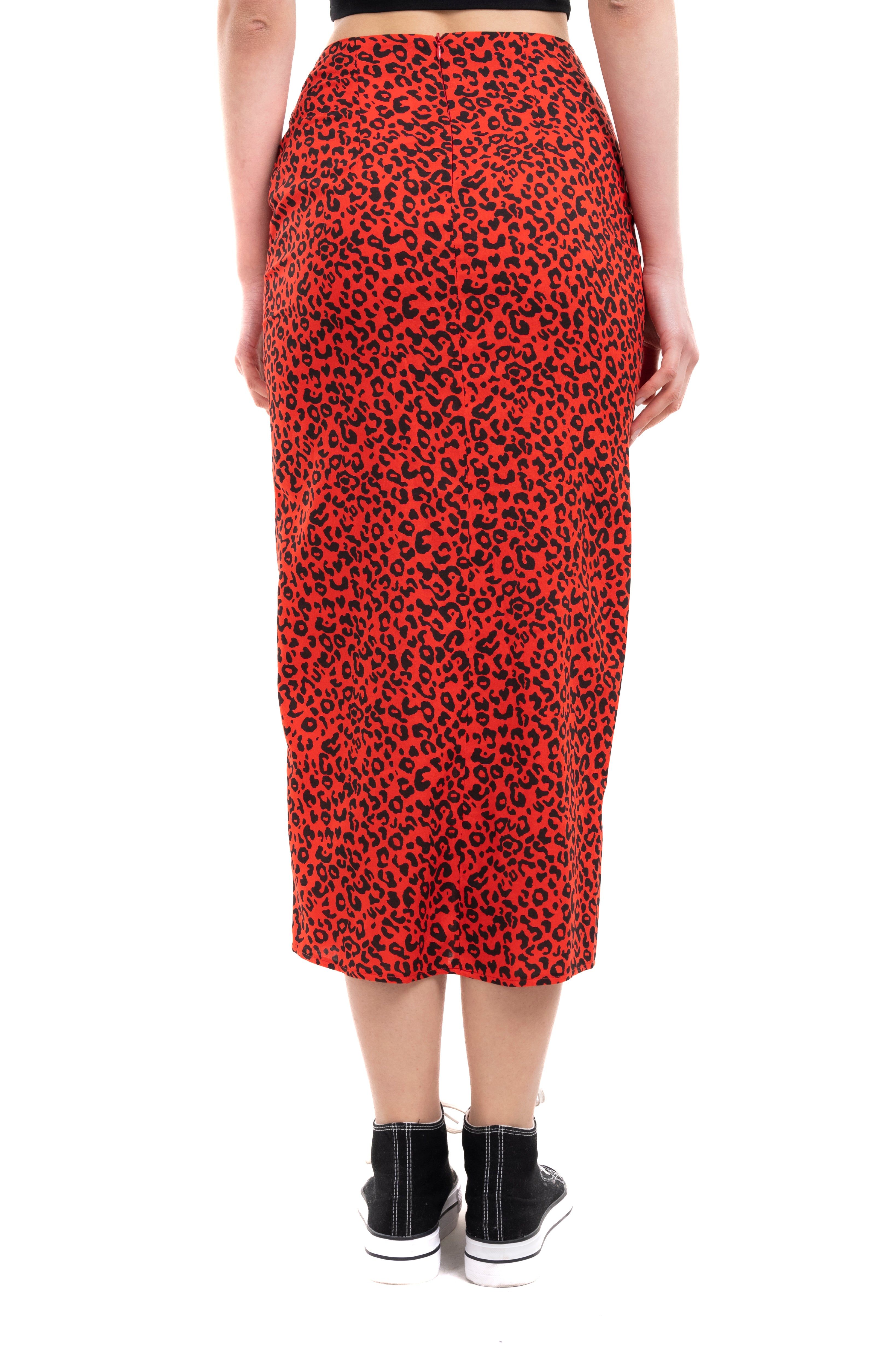 Falda Midi Animal Print Abertura Pierna sold by Shasa product image thumbnail 4