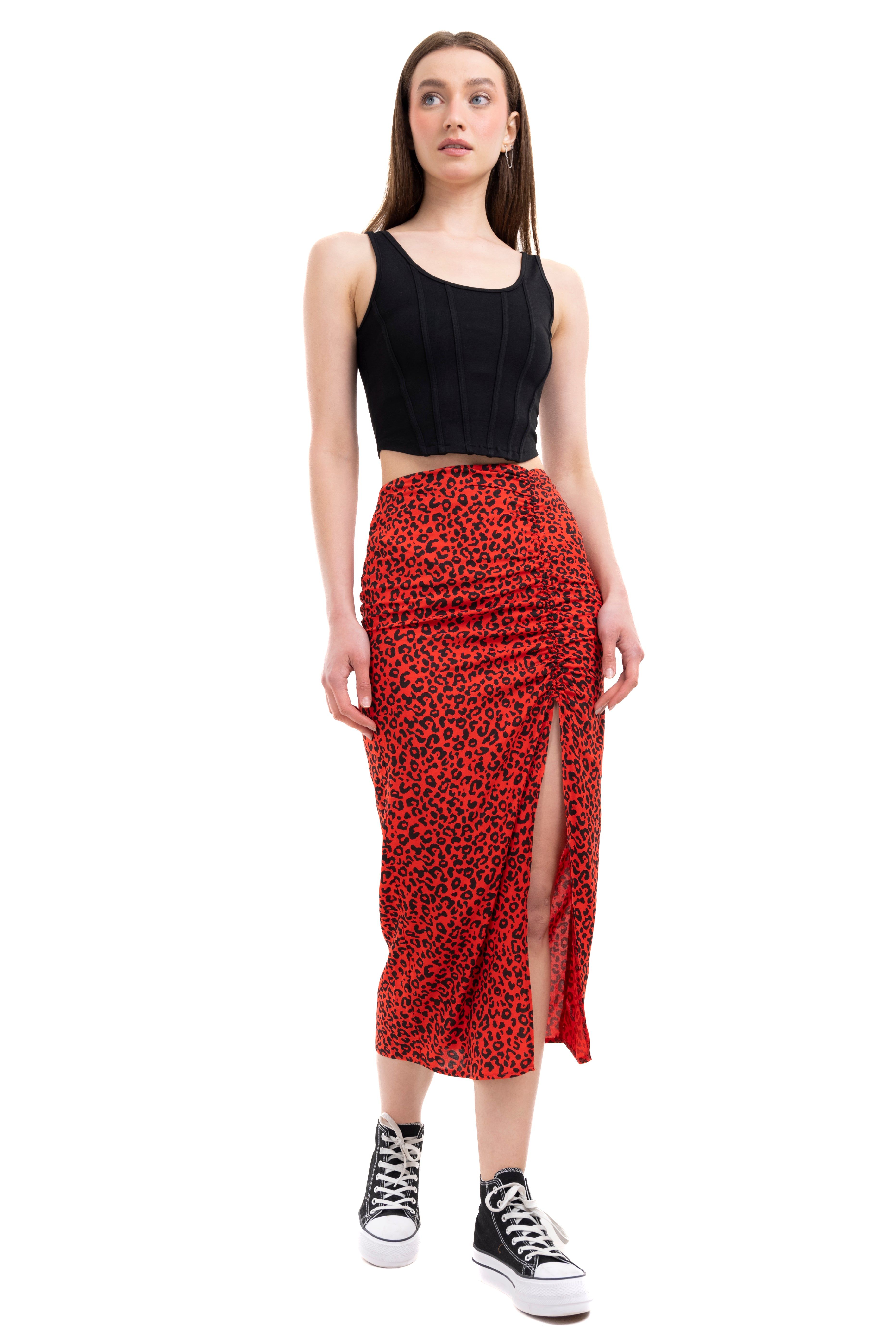 Falda Midi Animal Print Abertura Pierna sold by Shasa product image thumbnail 2