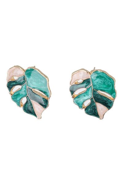 Aretes studs hoja multicolor sold by Shasa product image thumbnail 5