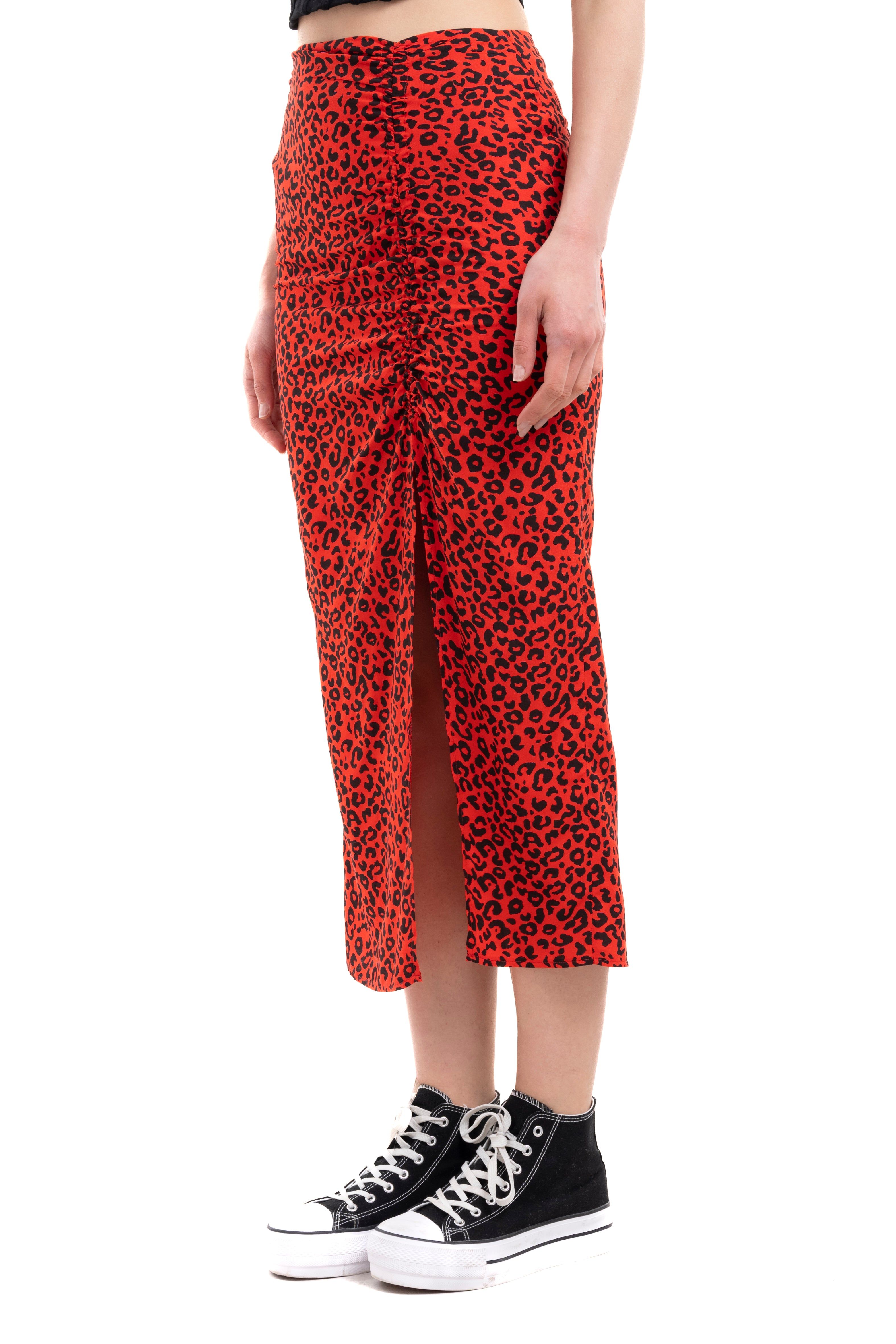 Falda Midi Animal Print Abertura Pierna sold by Shasa product image thumbnail 3