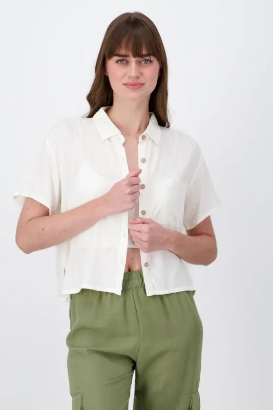 Camisa crop botones sold by Shasa