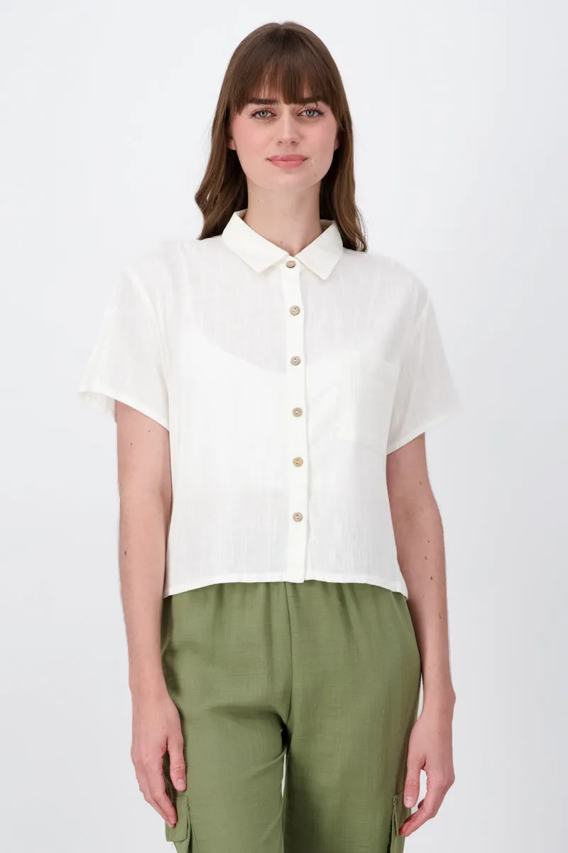 Camisa crop botones sold by Shasa product image thumbnail 2