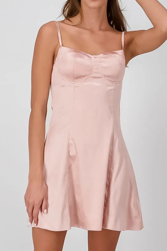 Vestido mini con copas satin Hypsters sold by Shasa product image thumbnail 5