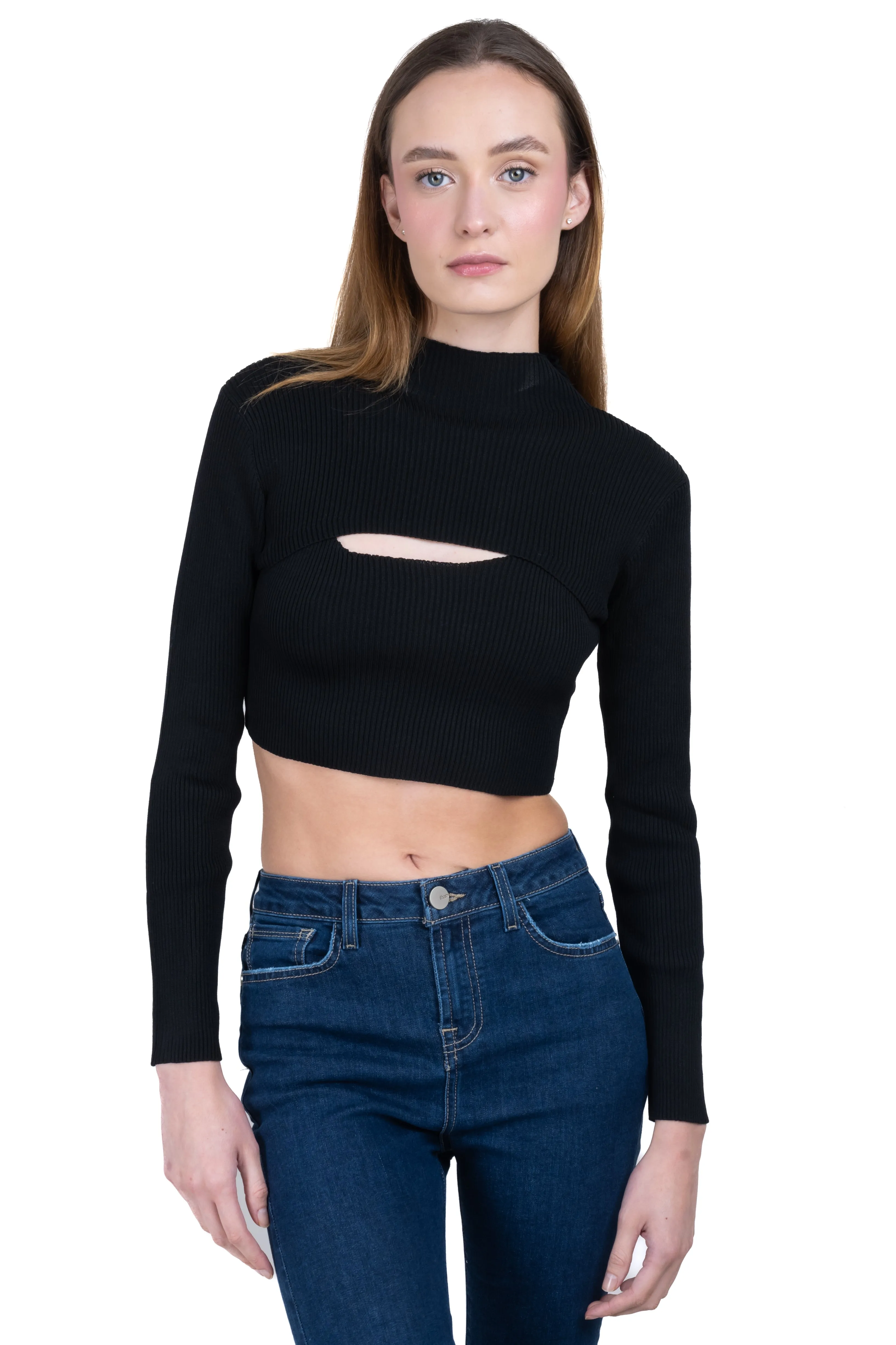 Suéter crop cut out sold by Shasa