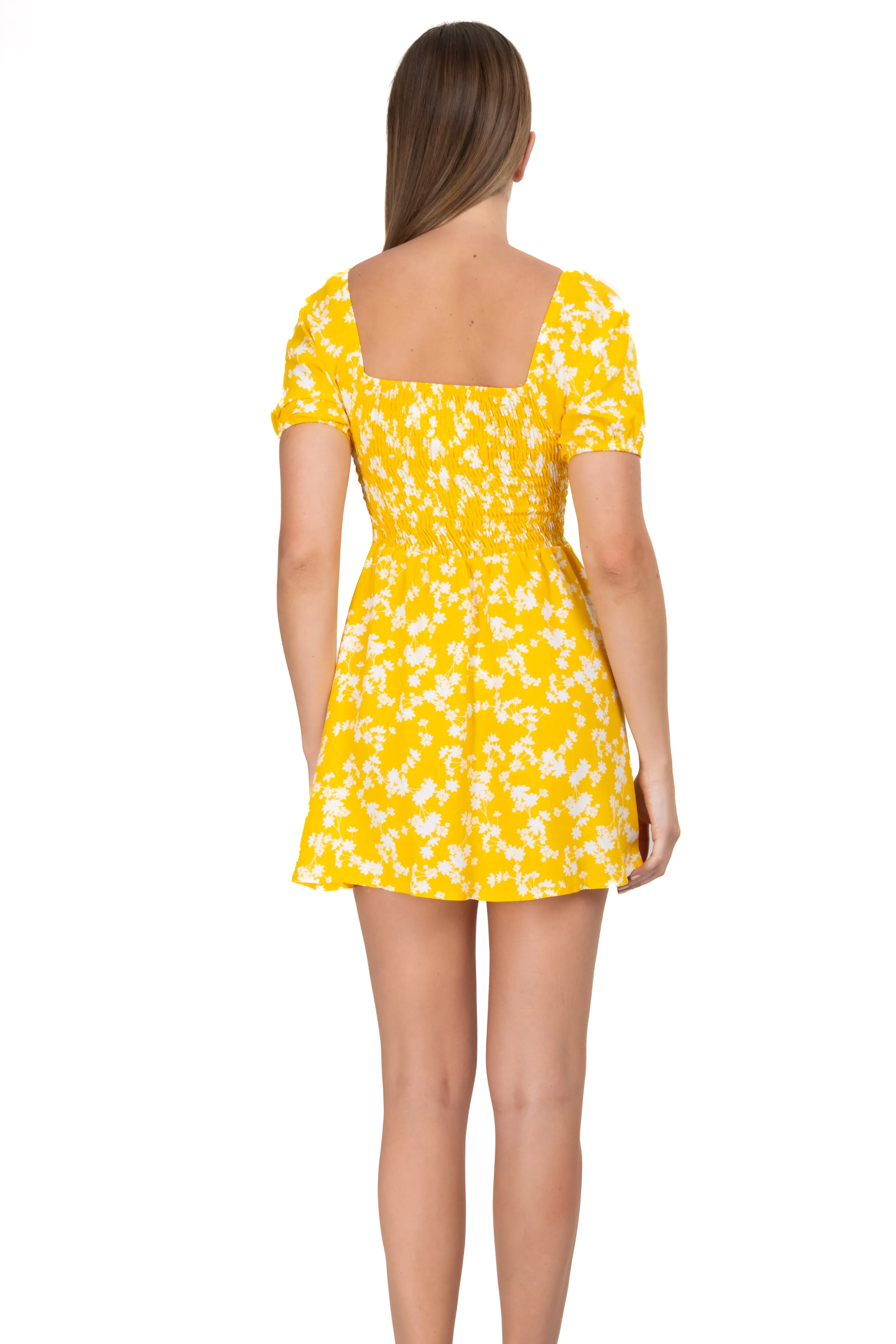 Vestido mini manga abullonada flores sold by Shasa product image thumbnail 4