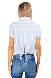 Camisa crop rayas nudo sold by Shasa