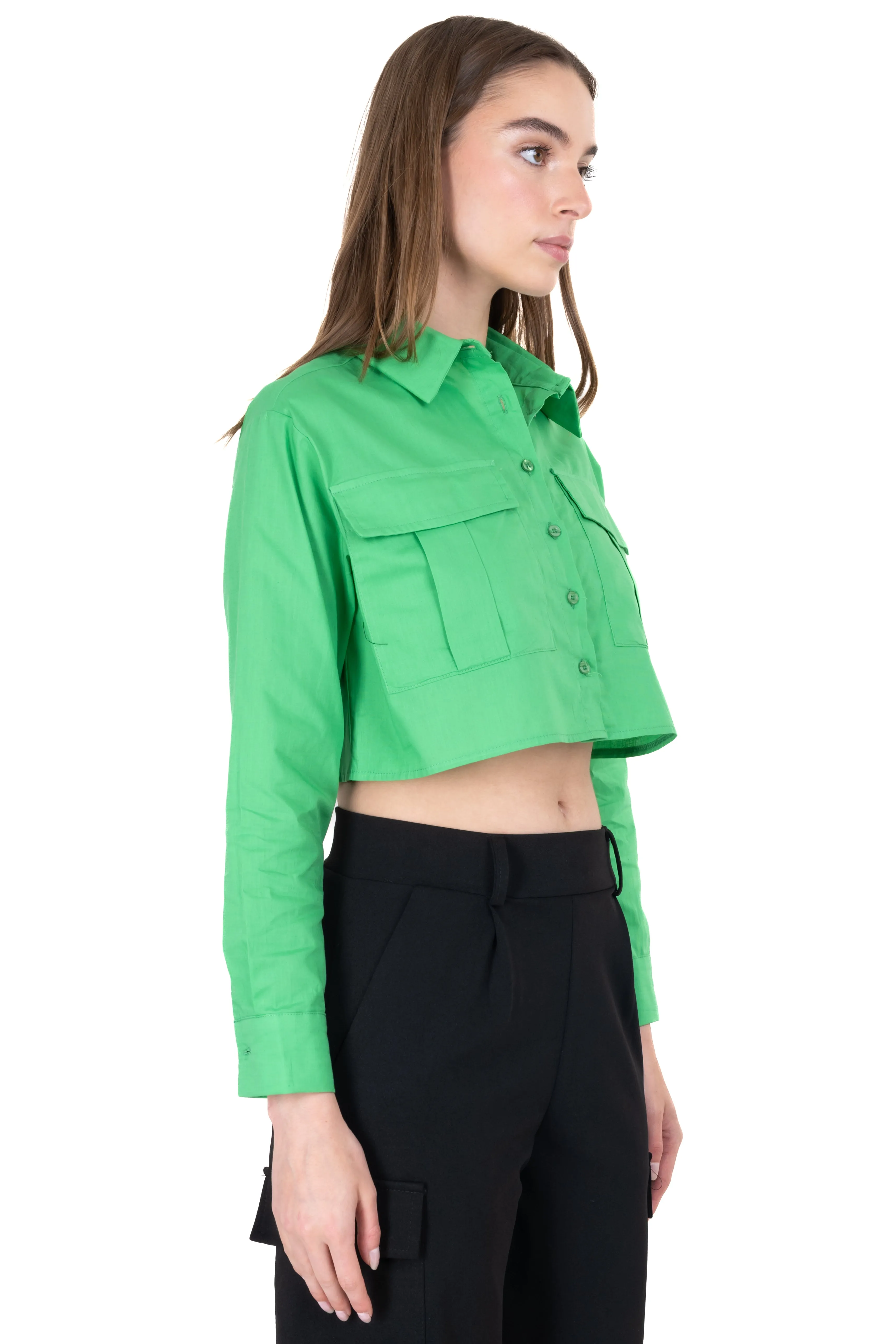 Camisa crop bolsillos frontales sold by Shasa product image thumbnail 3