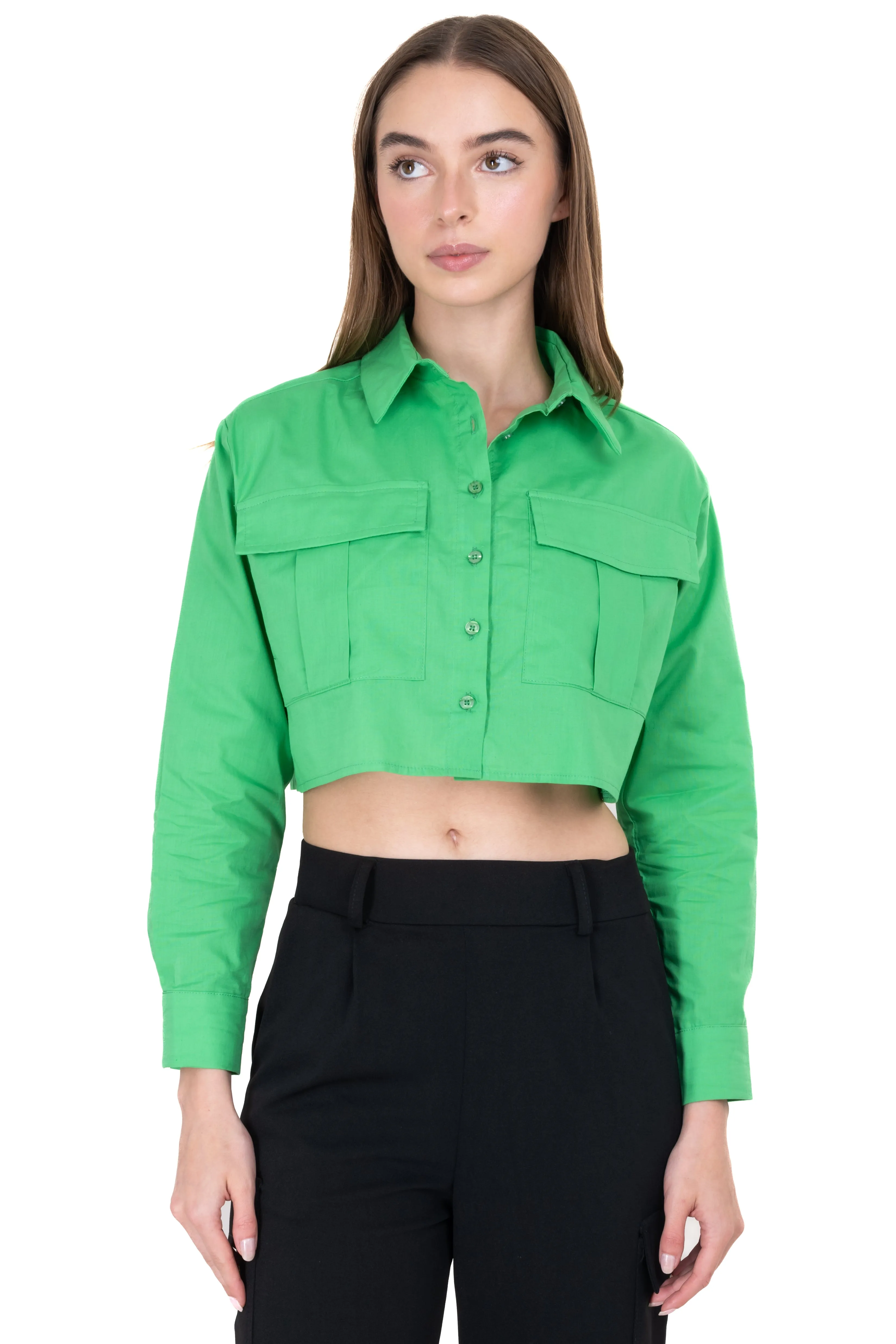 Camisa crop bolsillos frontales sold by Shasa product image thumbnail 2