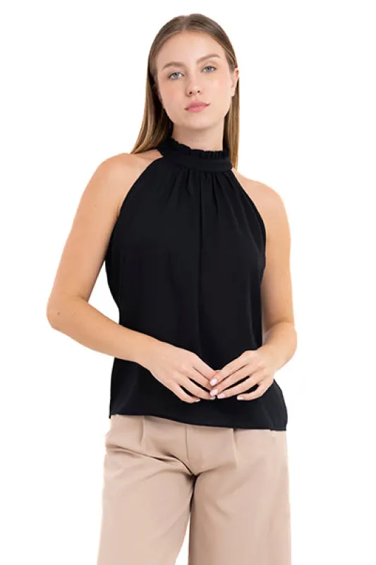 Blusa lisa cuello halter sold by Shasa