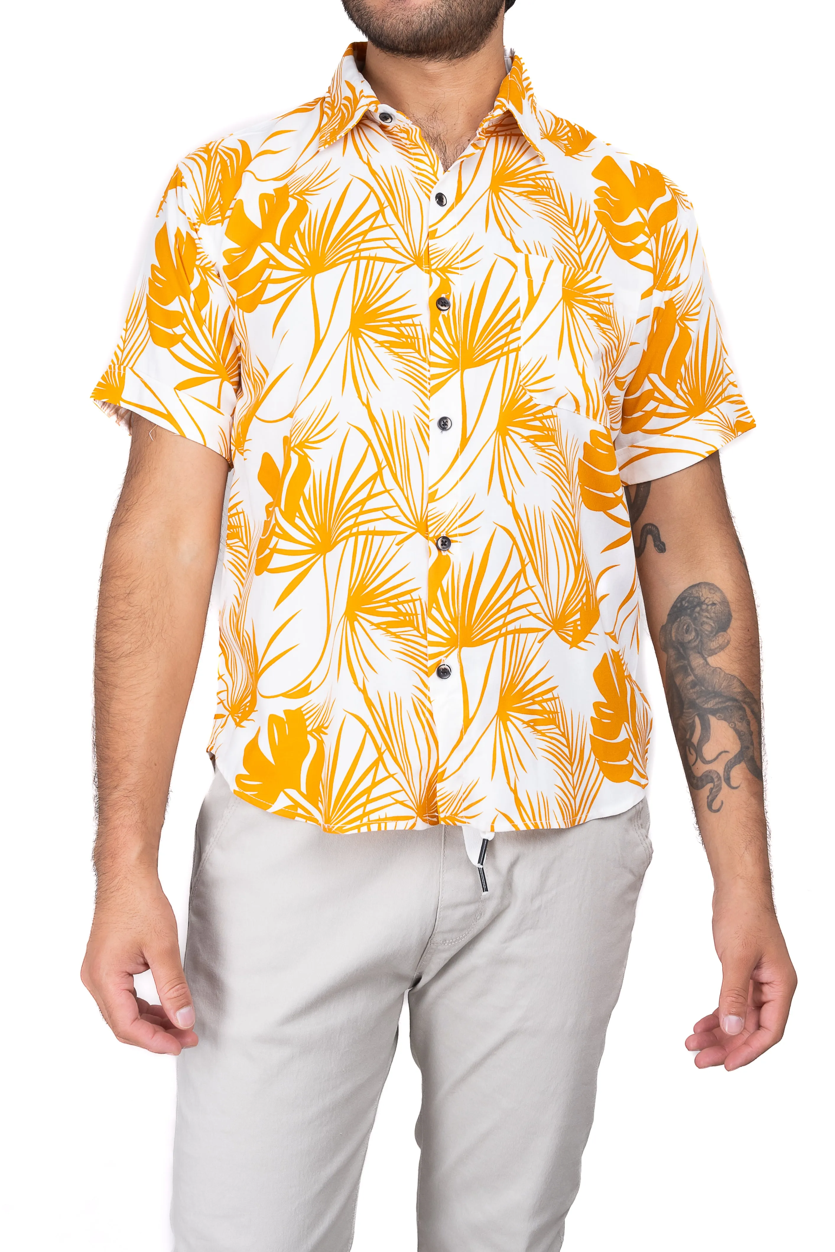 Camisa manga corta hojas sold by Shasa