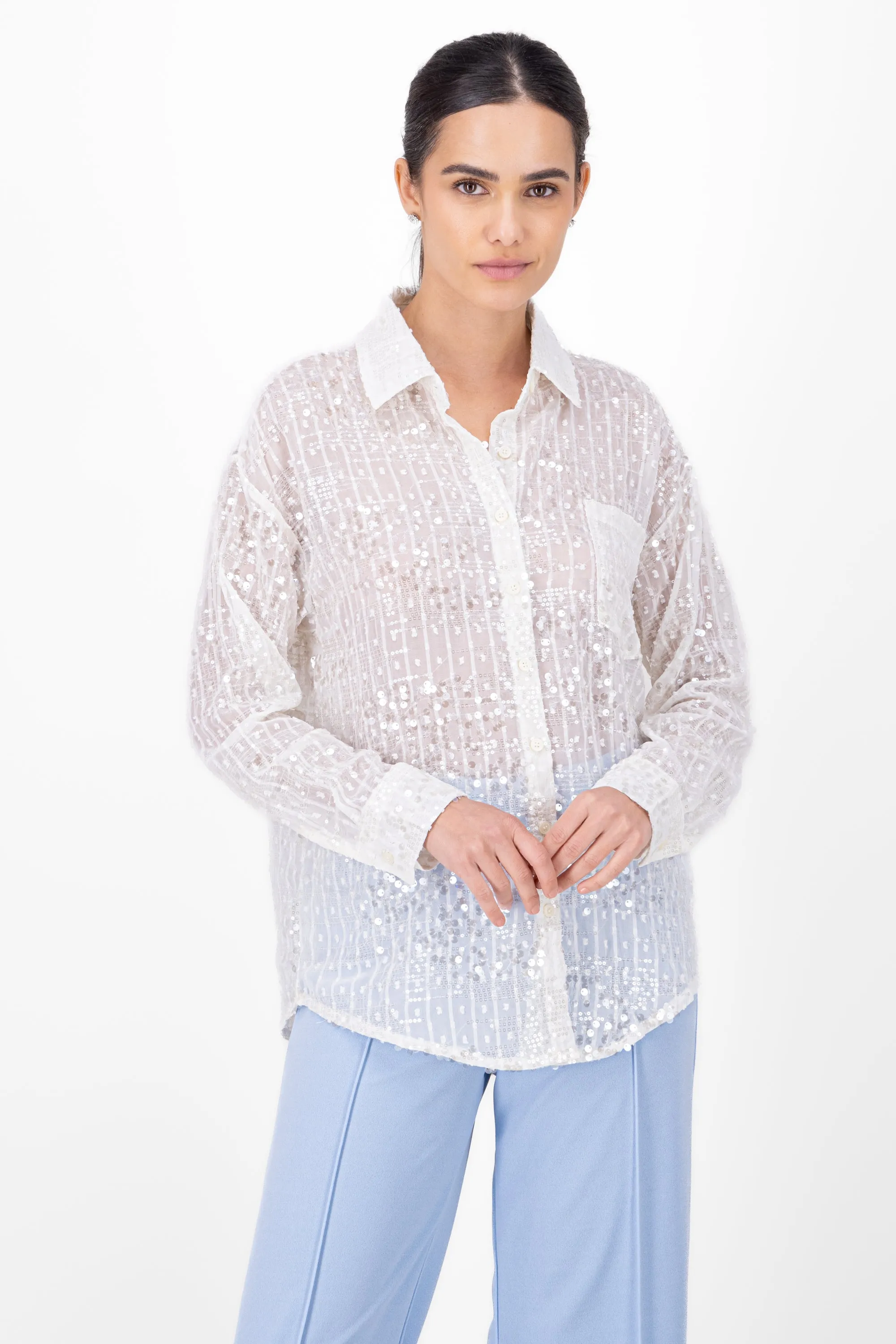 Camisa larga lentejuelas sold by Shasa product image thumbnail 2