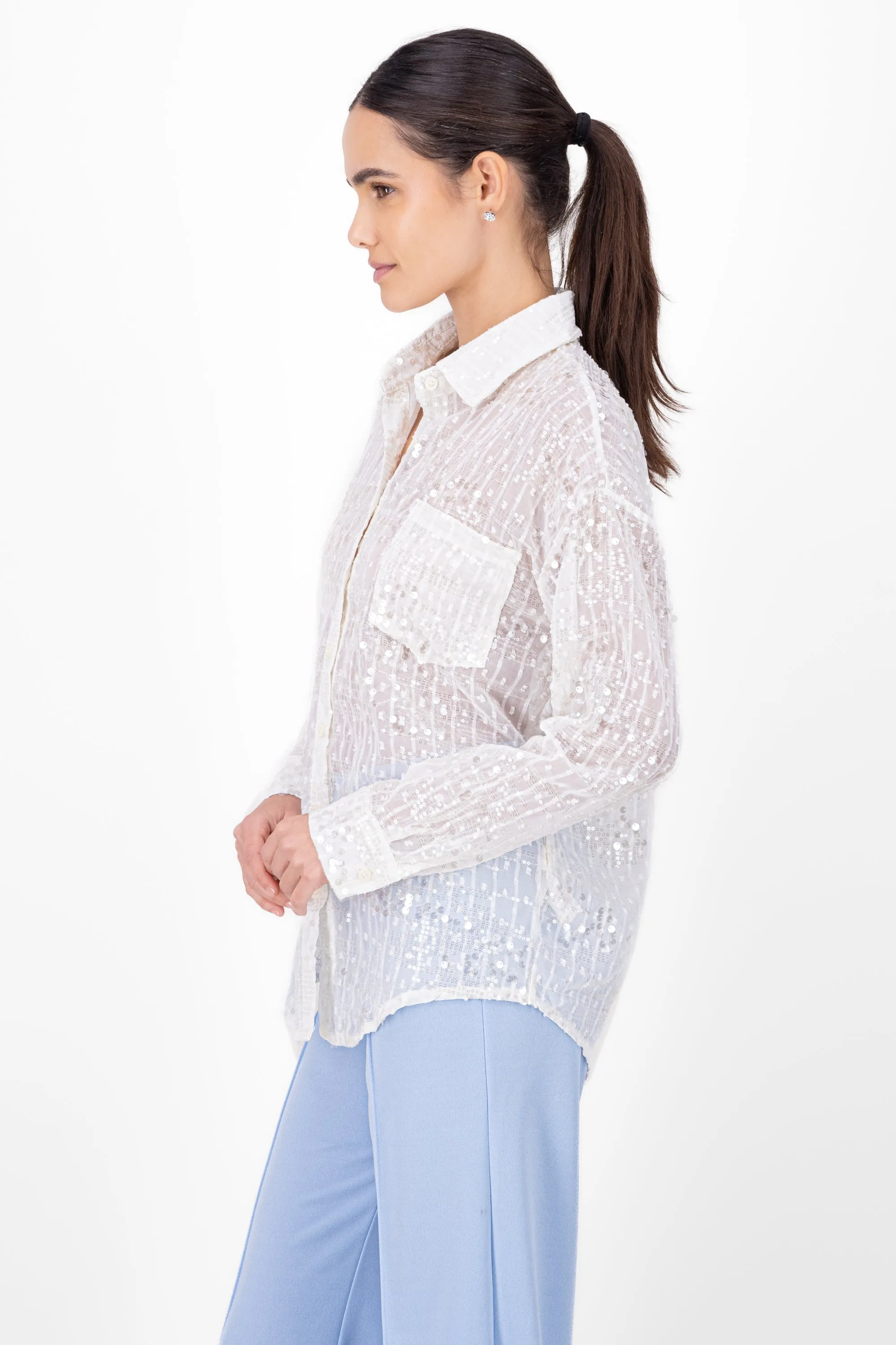 Camisa larga lentejuelas sold by Shasa product image thumbnail 3