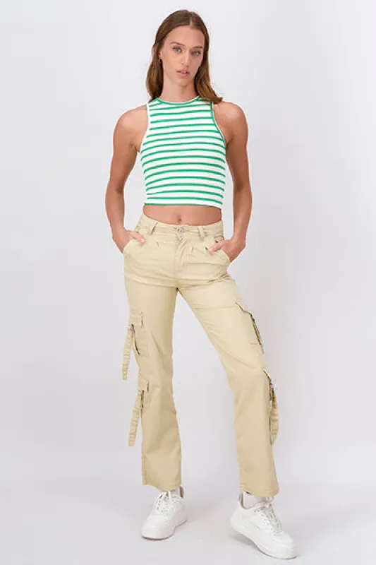 Pantalón Wide Leg Bolsillos Cargo sold by Shasa