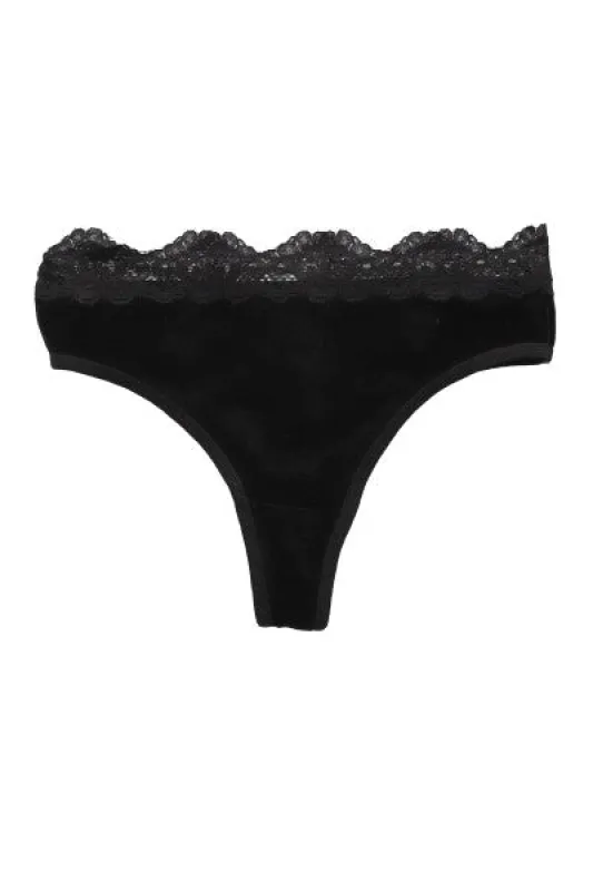 Tanga terciopelo encaje sold by Shasa