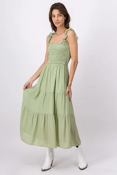 Vestido maxi tirantes smock sold by Shasa