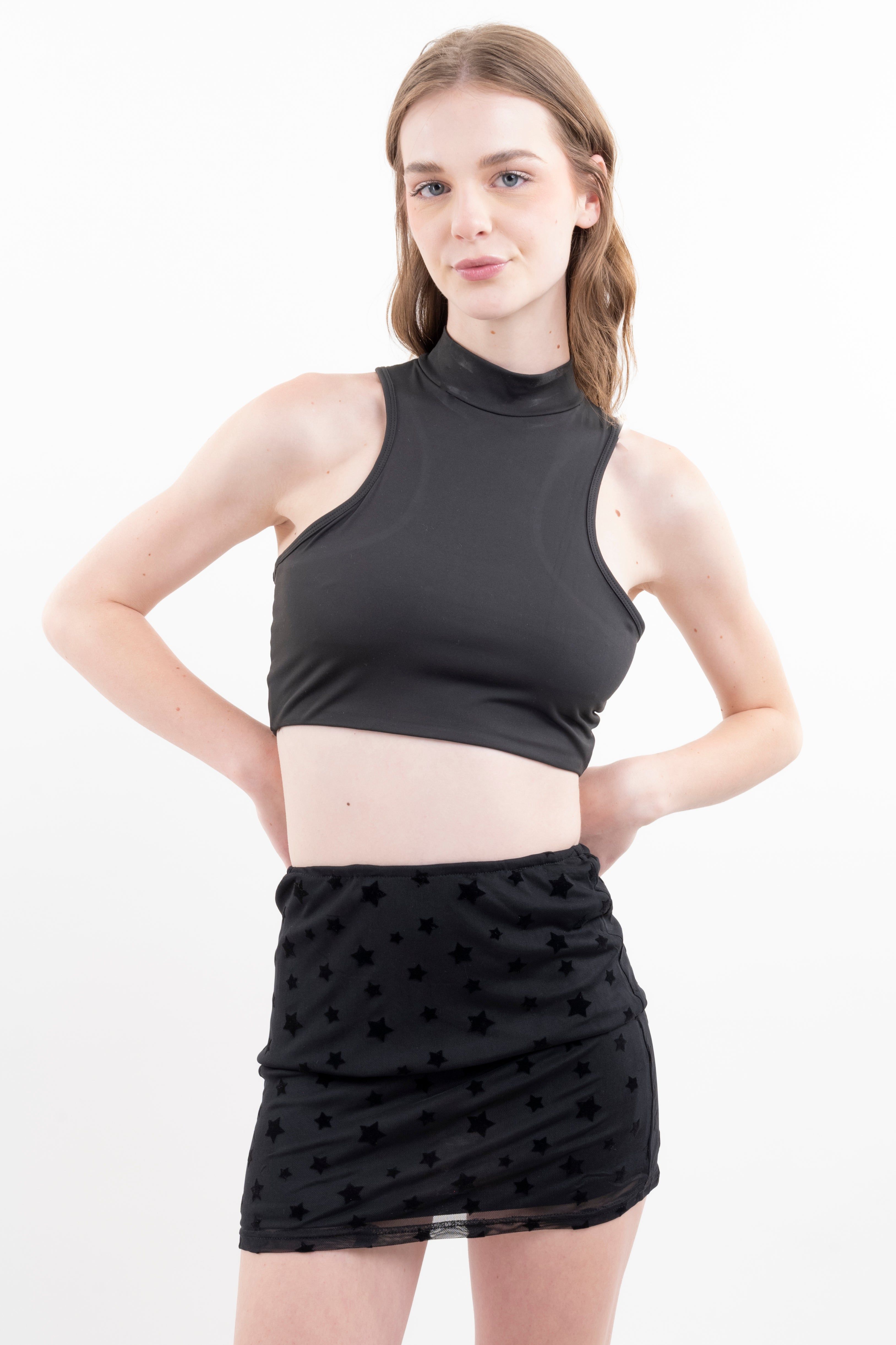 Top tank cuello alto liso sold by Shasa