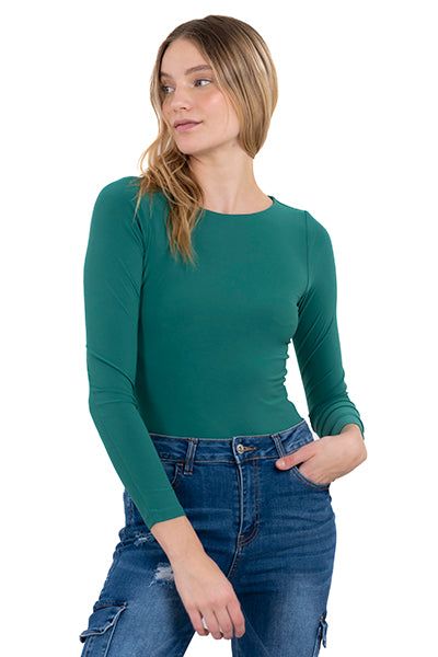 Bodysuit cuello redondo liso sold by Shasa