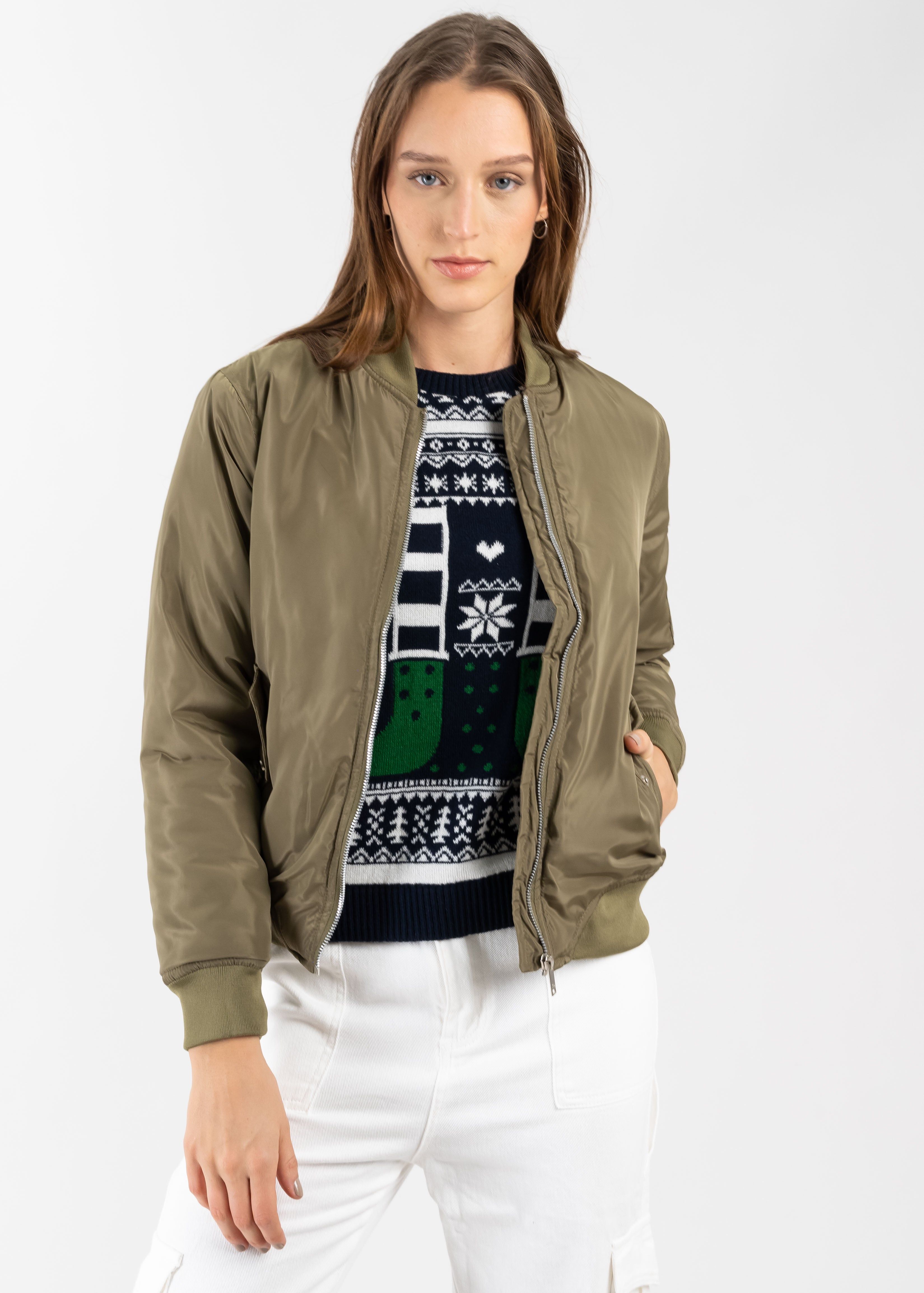 Chamarra bomber bolsillos sold by Shasa