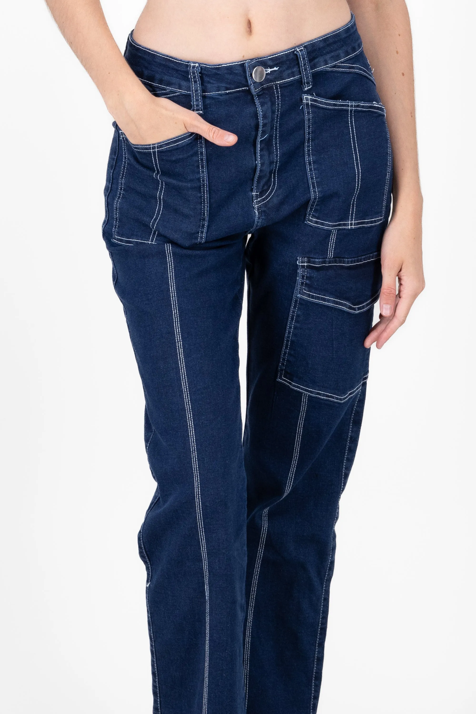 Jeans contraste costuras sold by Shasa product image thumbnail 5