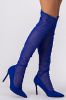 Botas overknee puntales mesh sold by Shasa