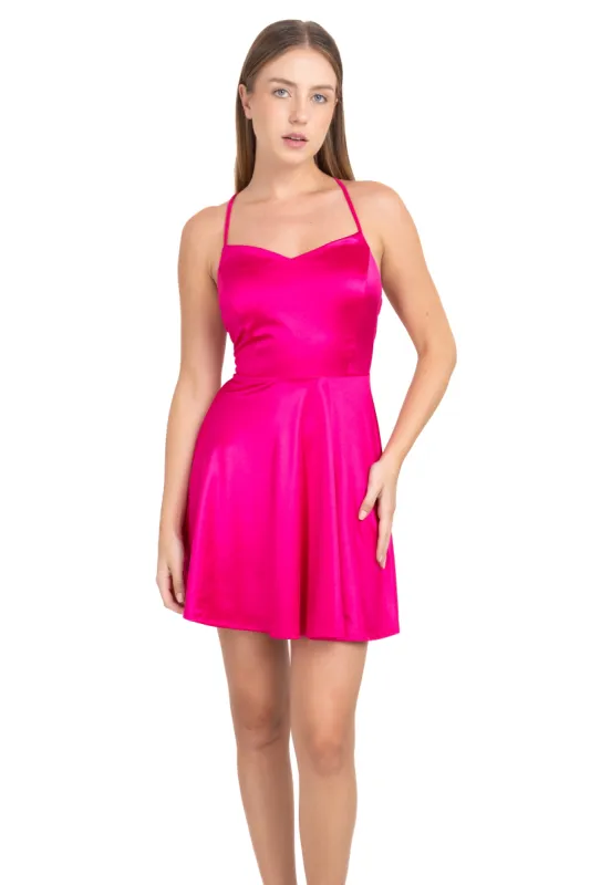 Vestido mini satín tirantes sold by Shasa