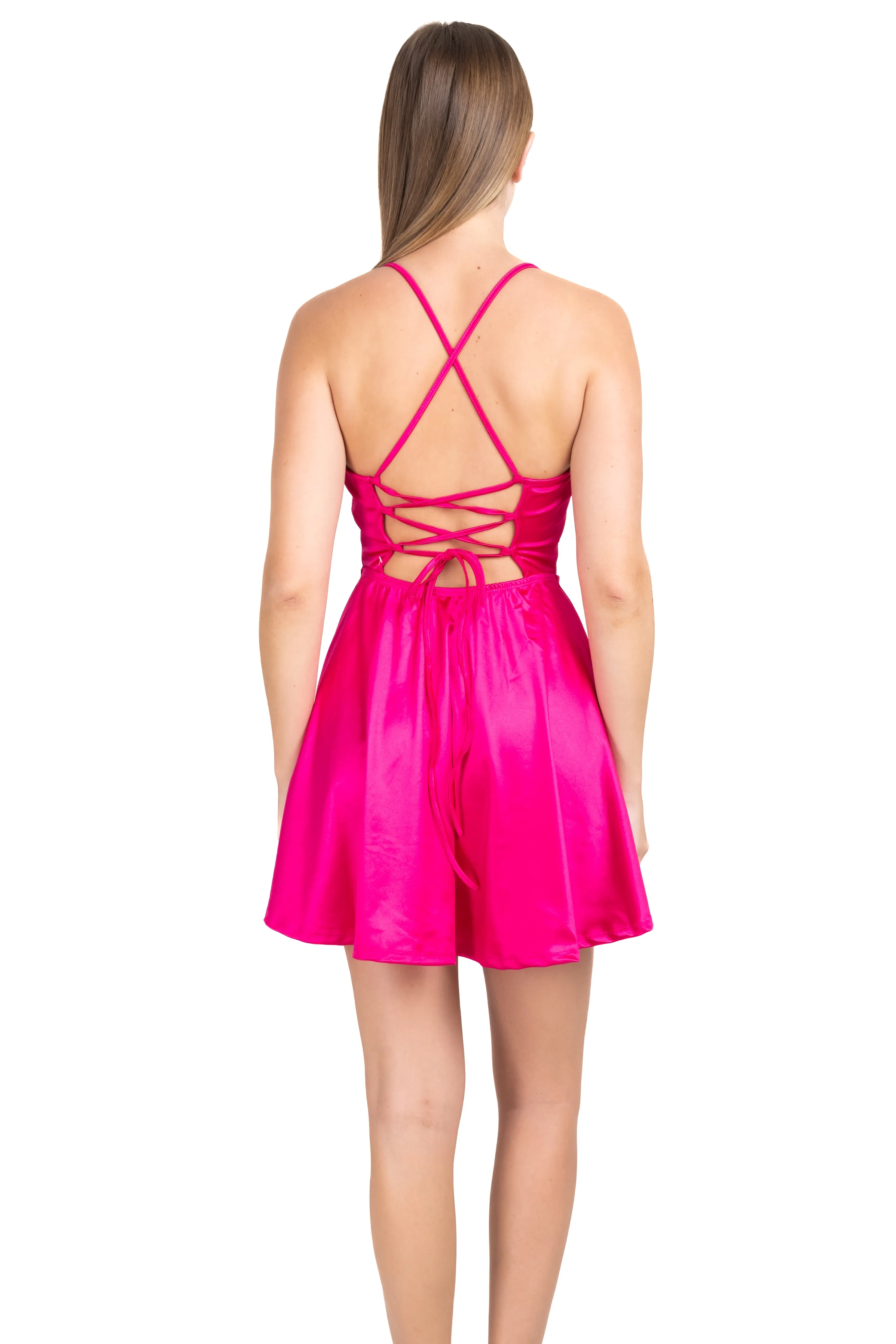 Vestido mini satín tirantes sold by Shasa product image thumbnail 4