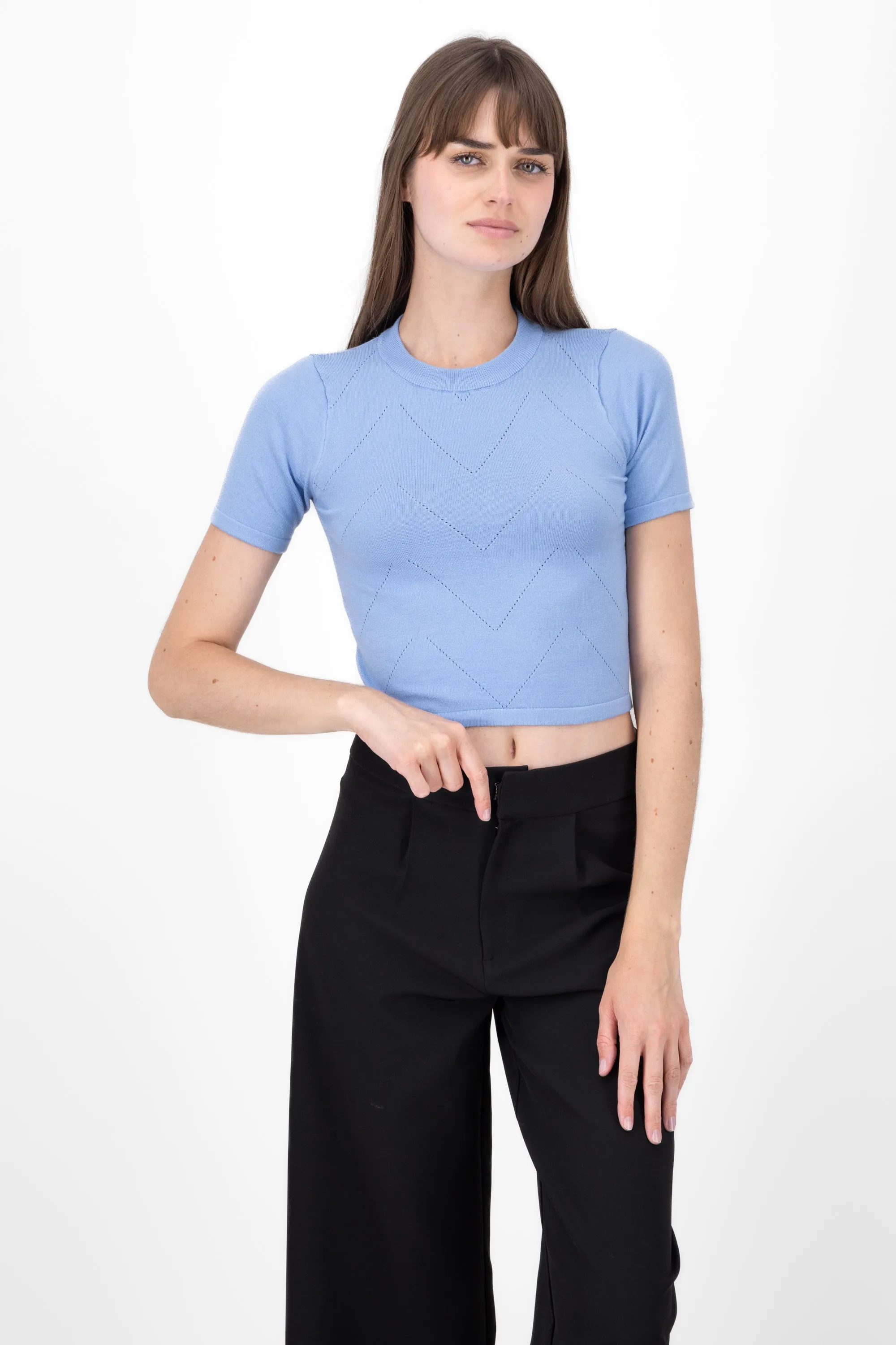 Top tejido liso manga corta sold by Shasa