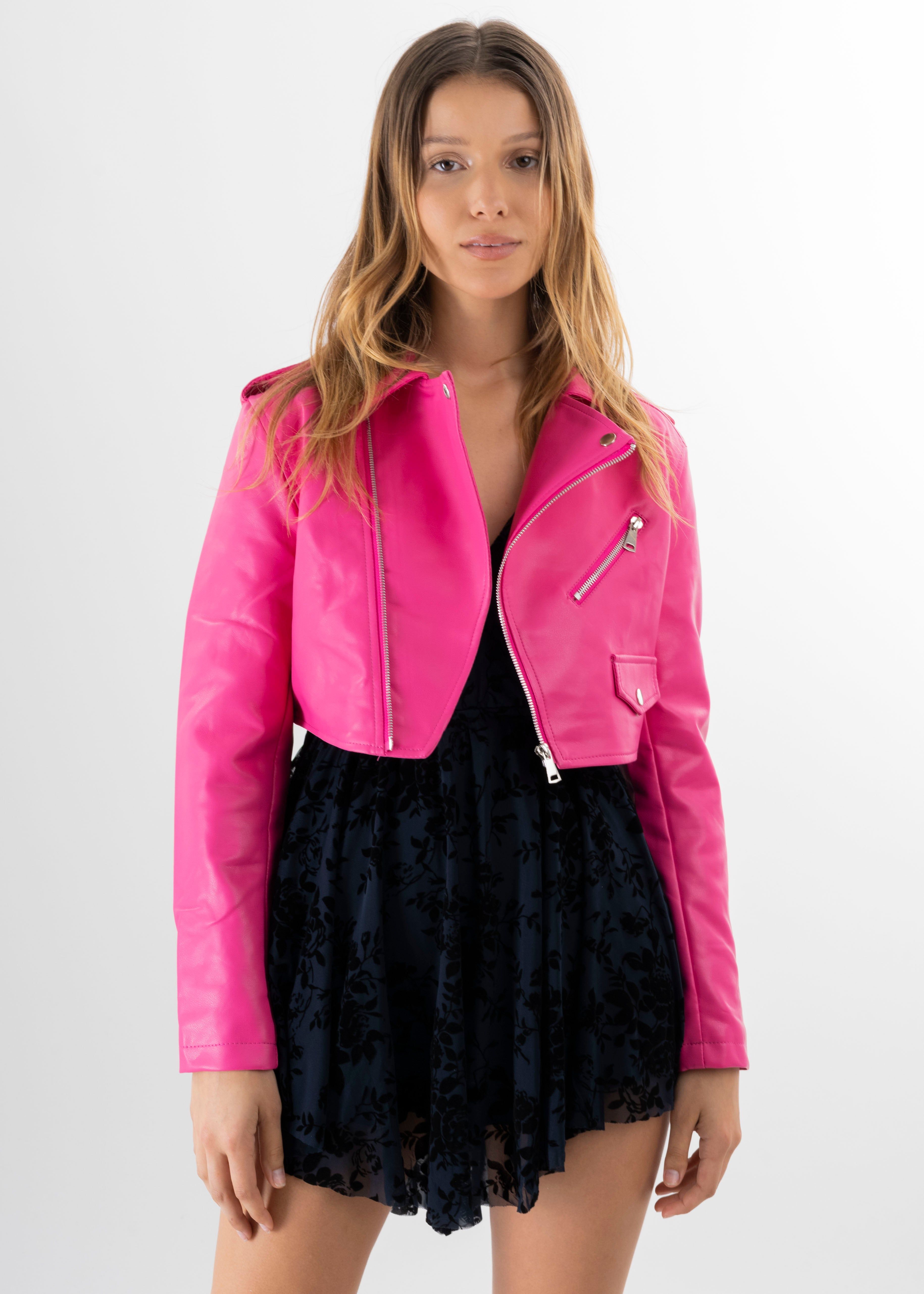 Chamarra crop biker efecto piel sold by Shasa product image thumbnail 2