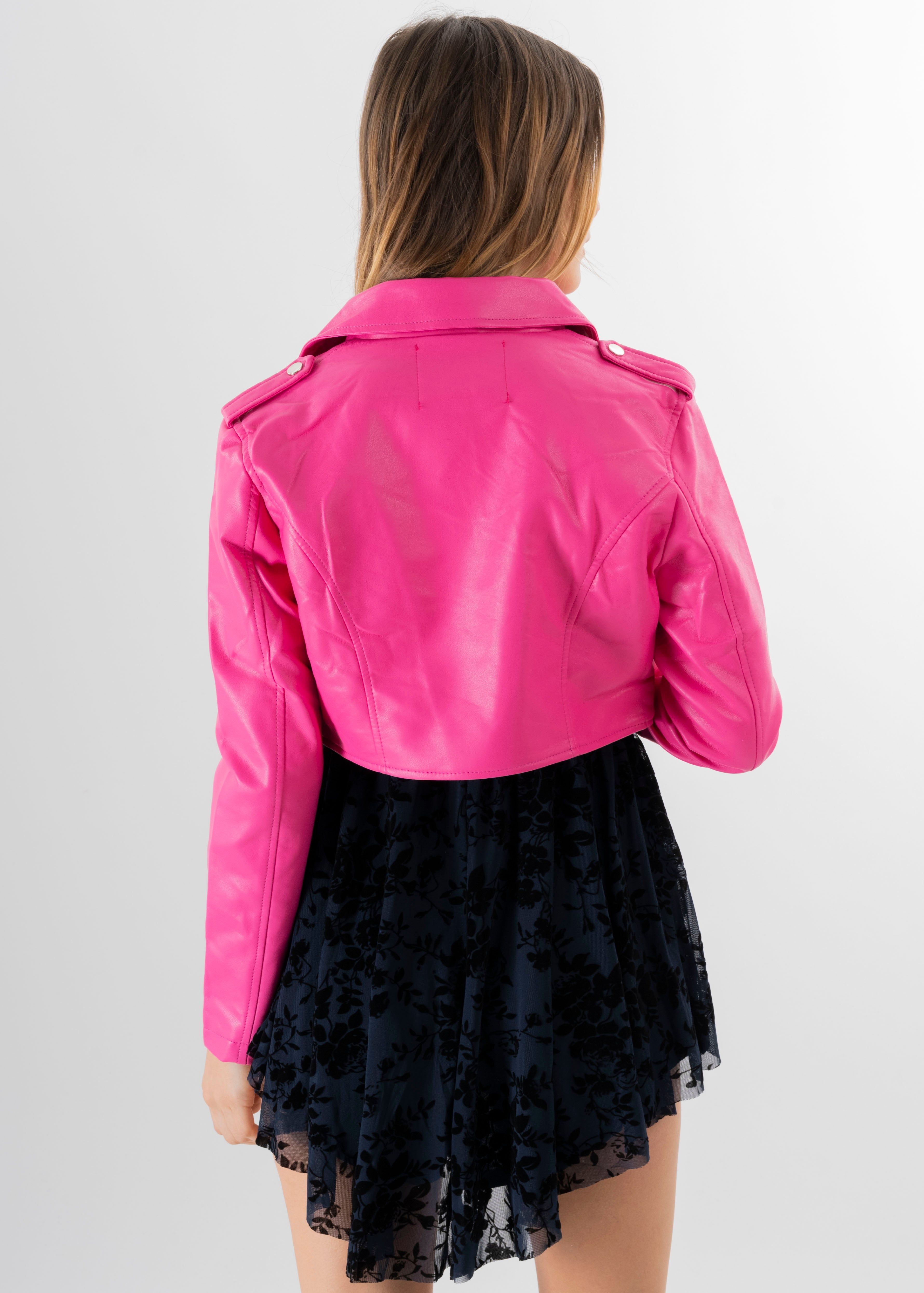 Chamarra crop biker efecto piel sold by Shasa product image thumbnail 4