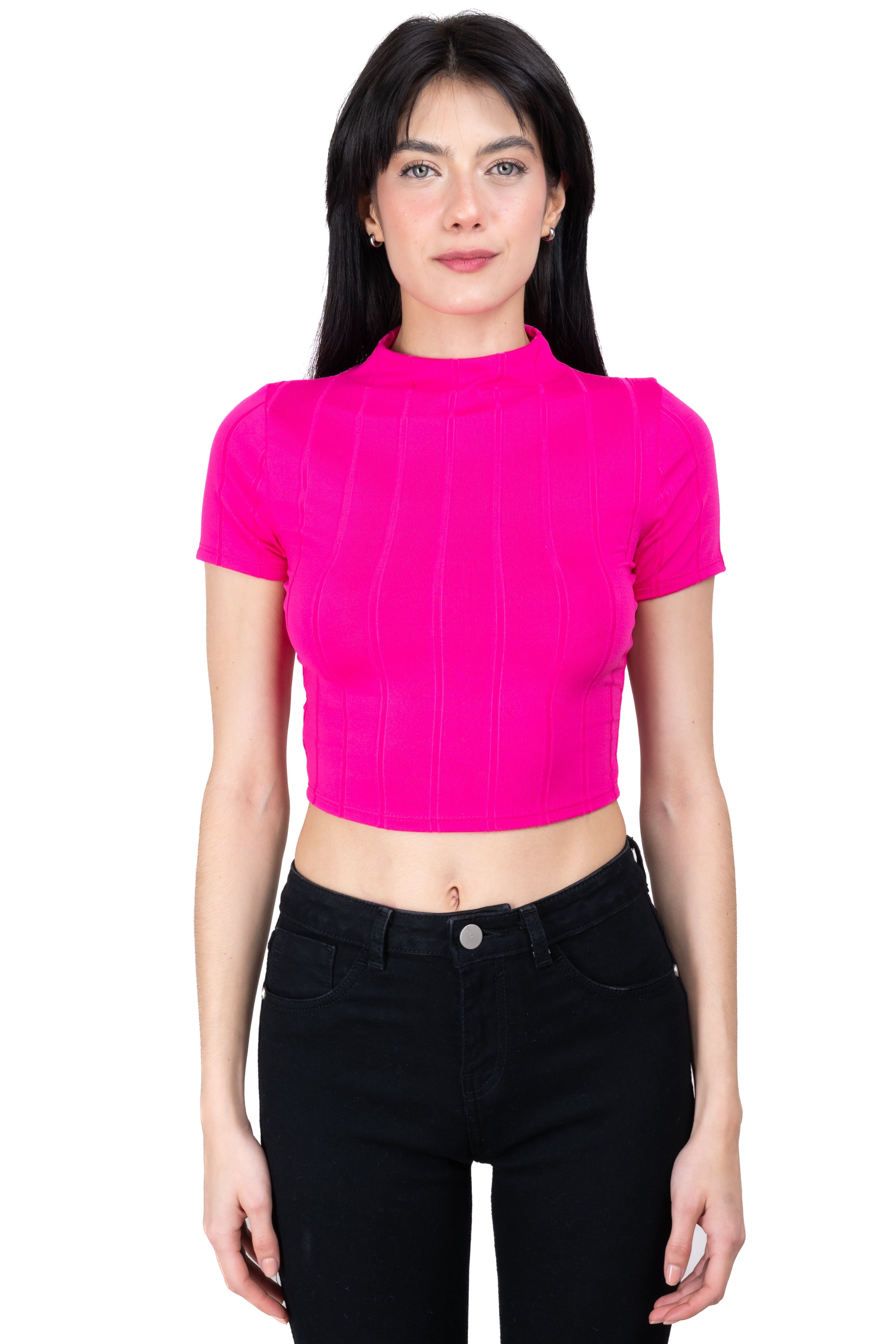 Top rib con cuello altoy manga corta sold by Shasa product image thumbnail 2