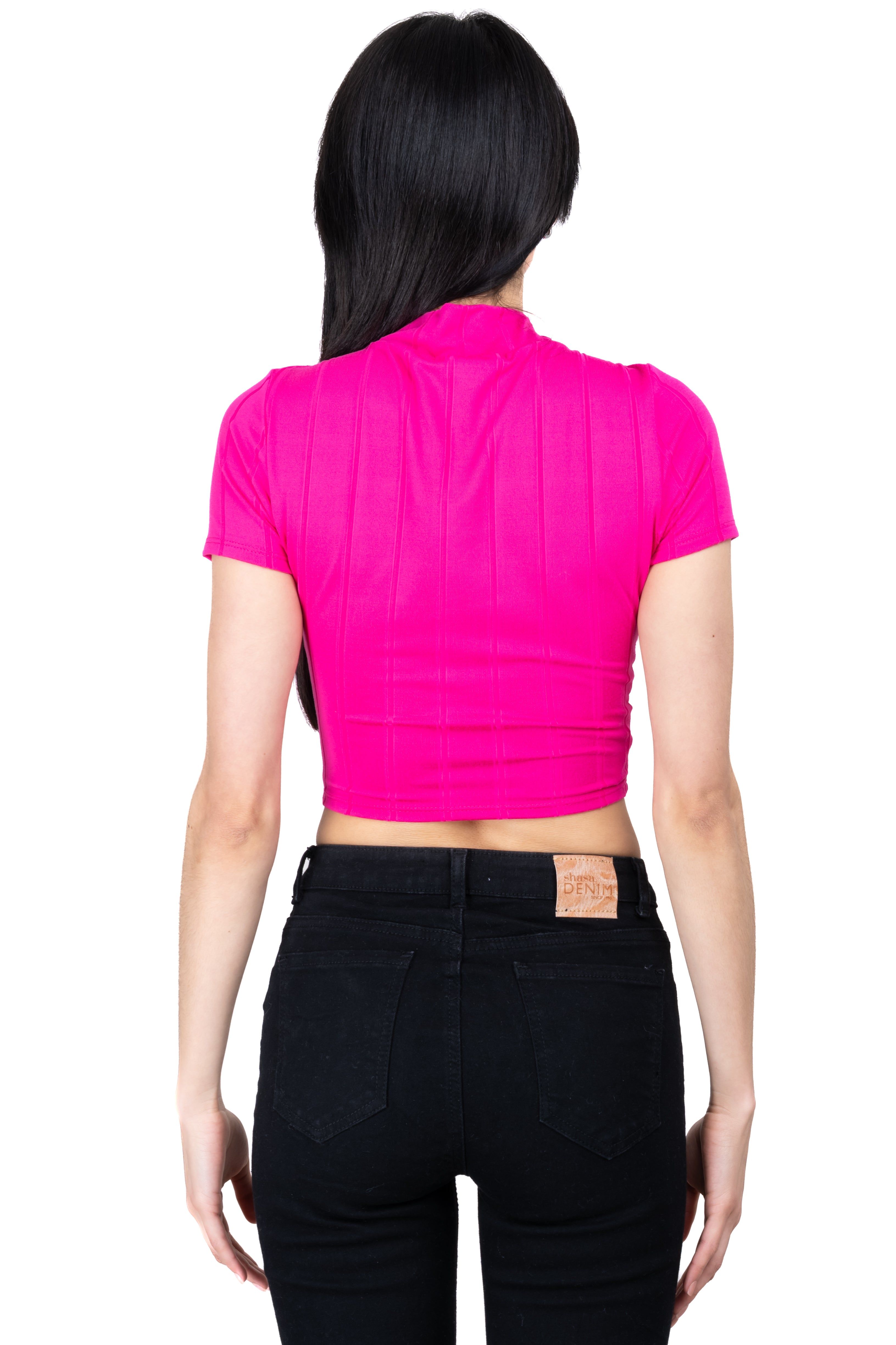 Top rib con cuello altoy manga corta sold by Shasa product image thumbnail 4