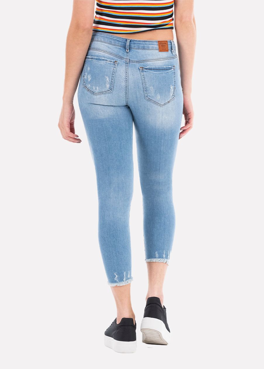 Jeans cintura media destrucciones flecos sold by Shasa product image thumbnail 4