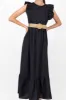 Vestido maxi lino con cinturon tejido Hypsters sold by Shasa