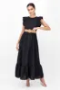 Vestido maxi lino con cinturon tejido Hypsters sold by Shasa