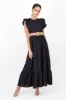 Vestido maxi lino con cinturon tejido Hypsters sold by Shasa