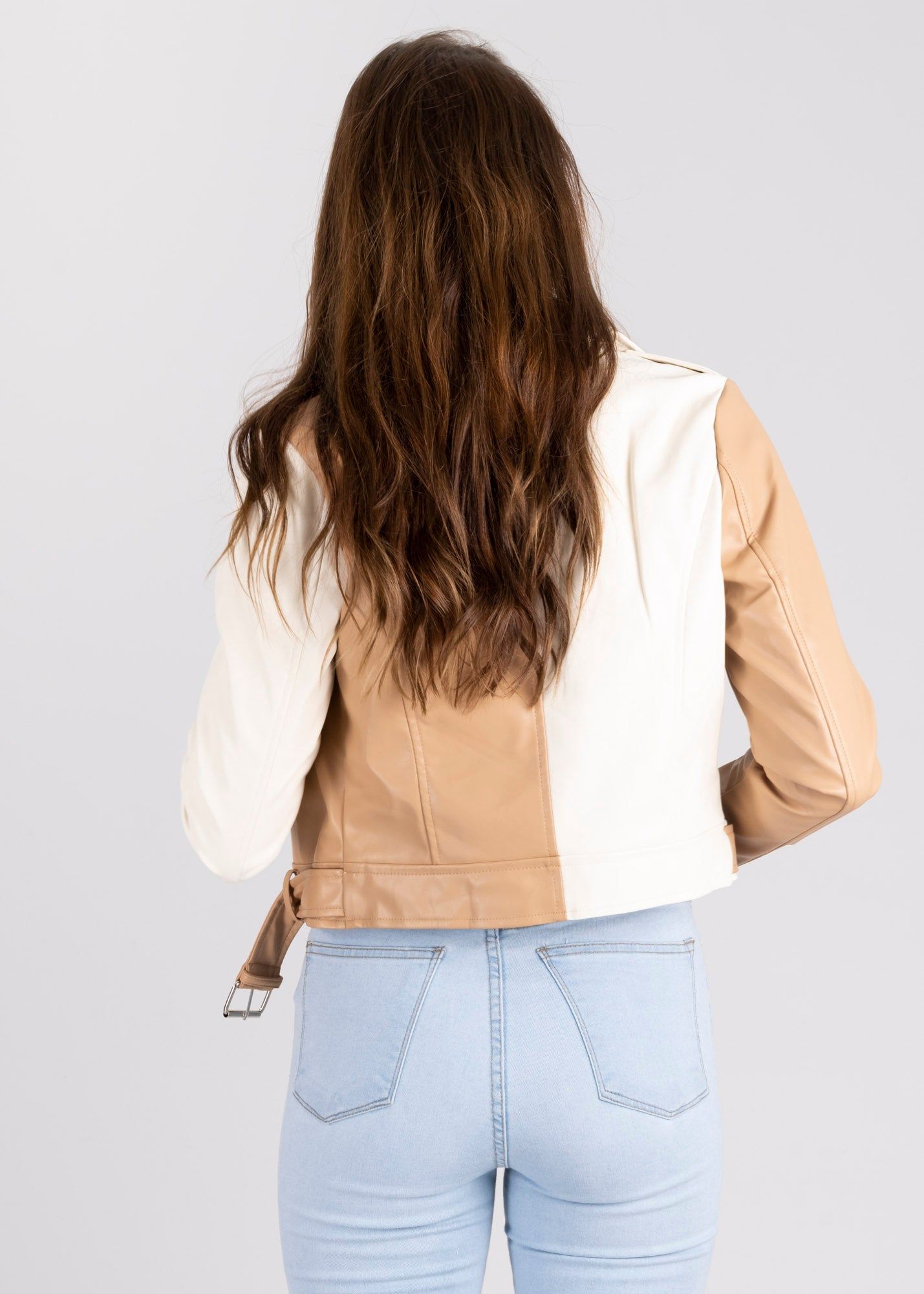 Chamarra biker efecto piel bicolor sold by Shasa product image thumbnail 4