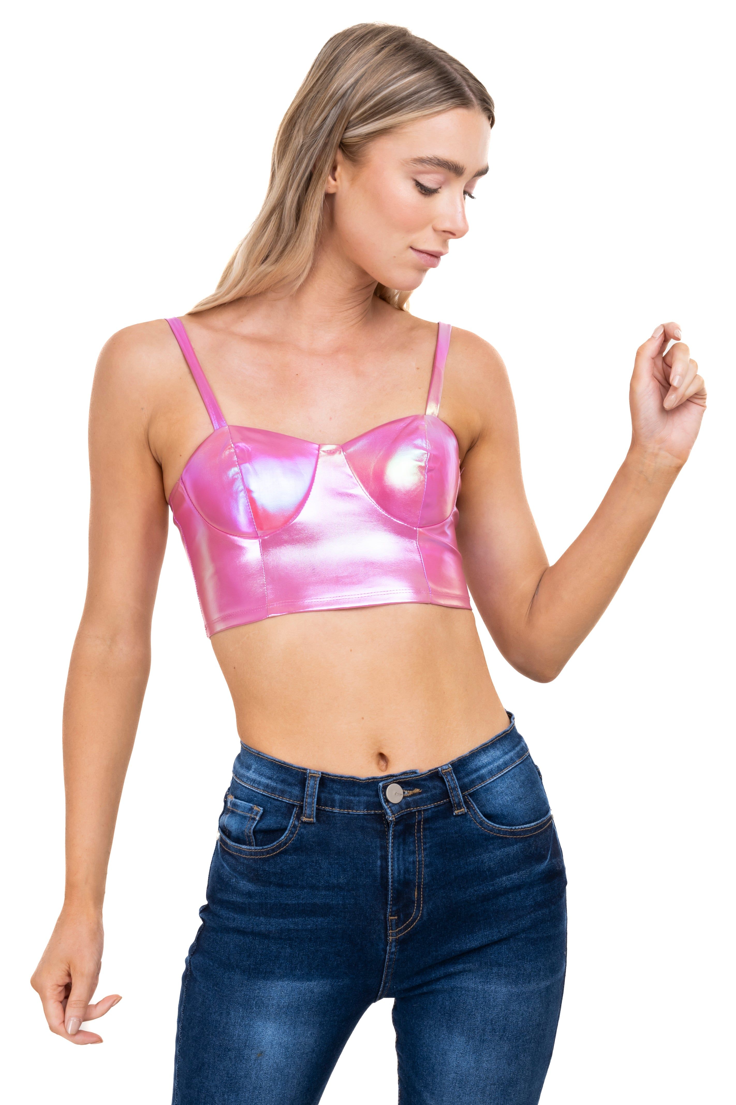 Top con copas metalico iridiscente sold by Shasa product image thumbnail 5