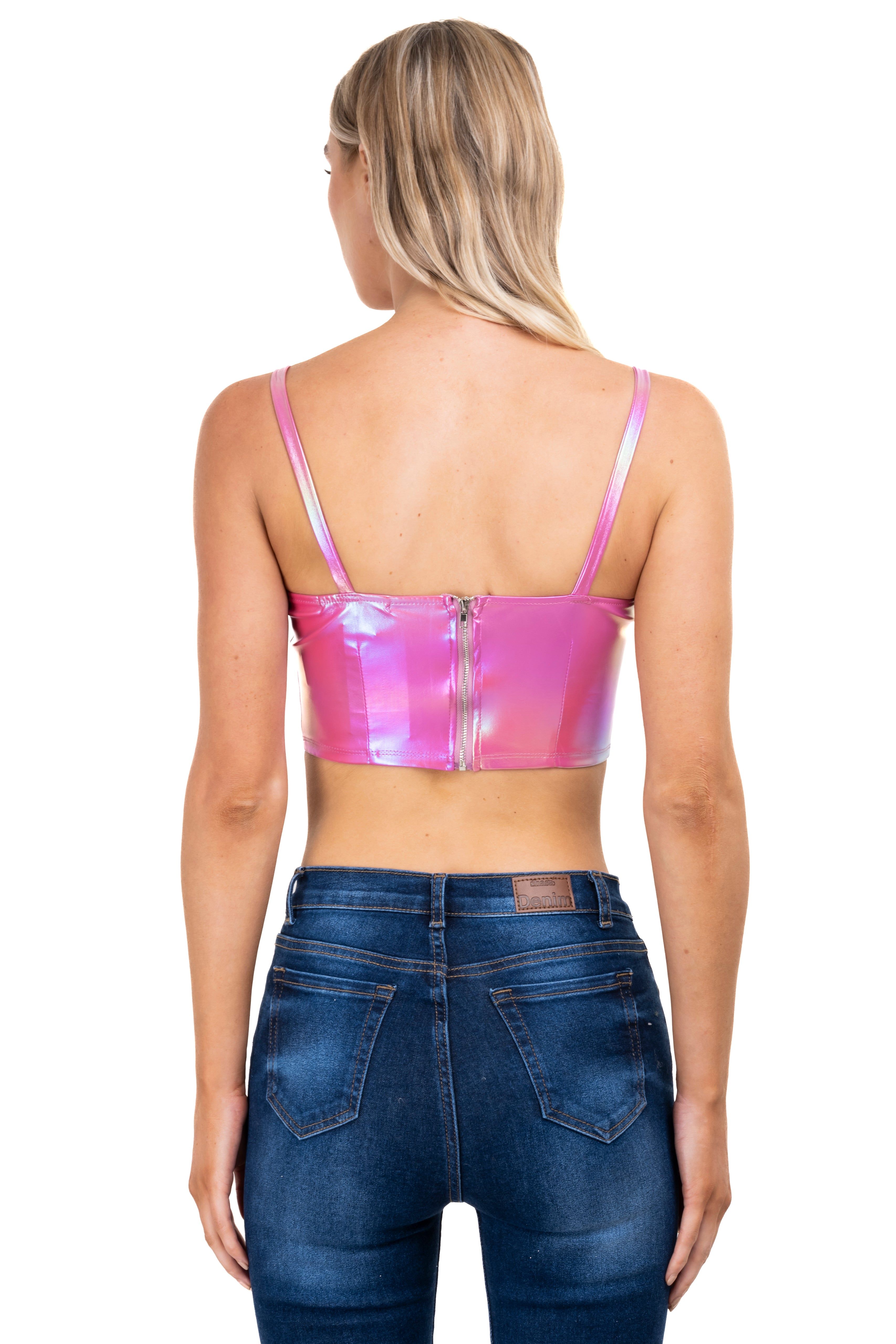 Top con copas metalico iridiscente sold by Shasa product image thumbnail 4