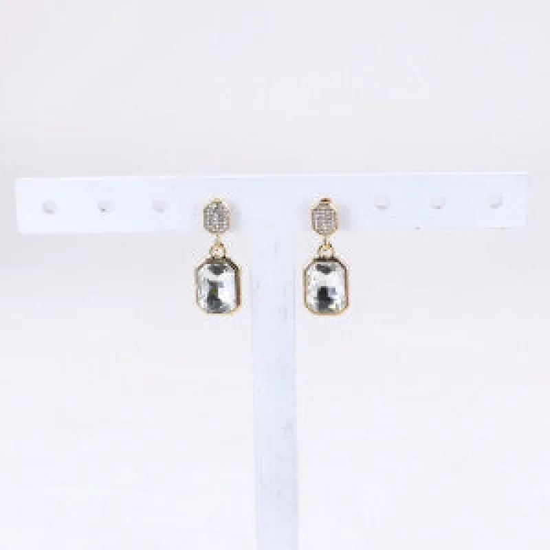 Aretes Cuadro Cristal Color sold by Shasa