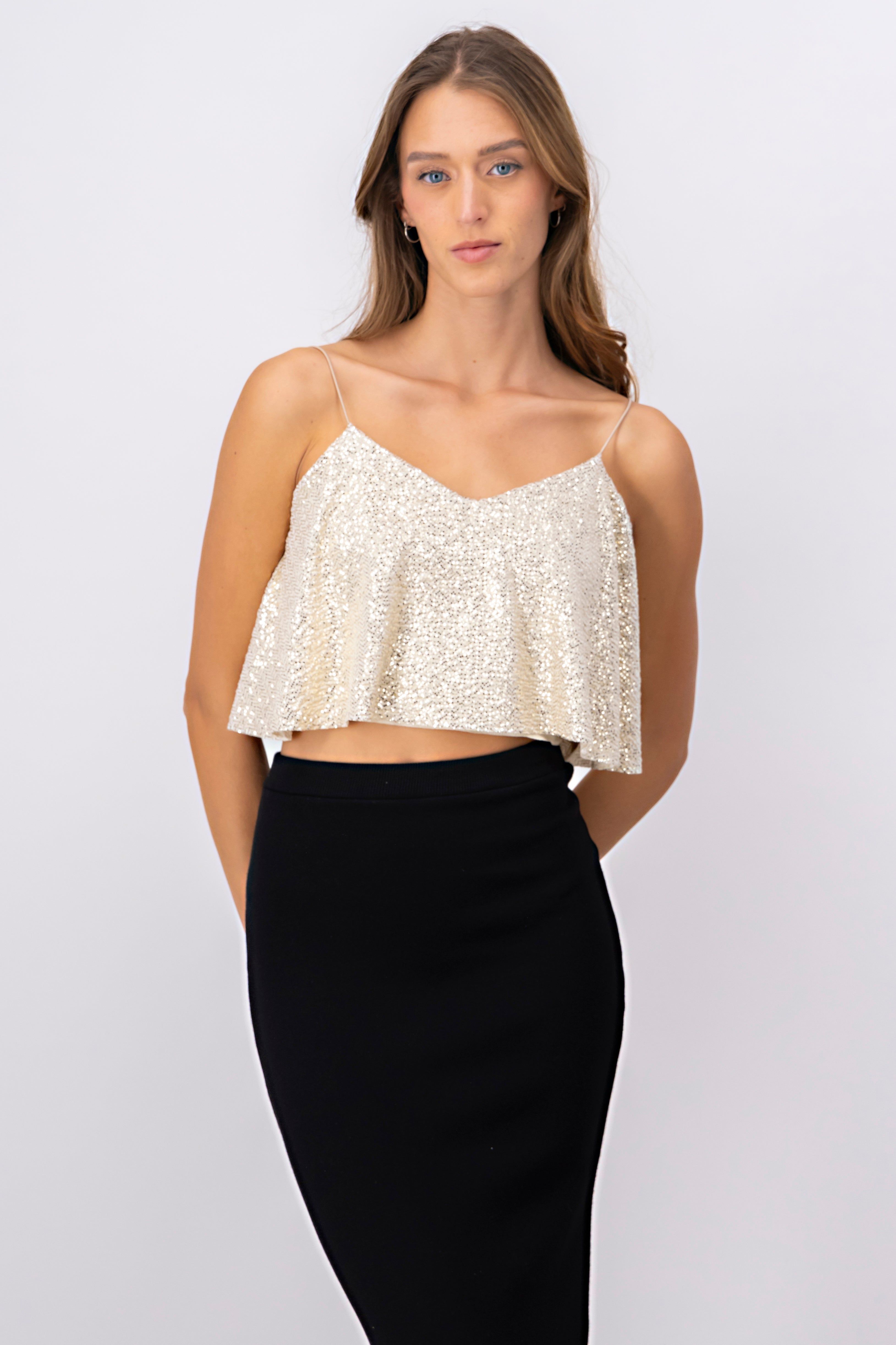 Top crop brillos tirantes sold by Shasa product image thumbnail 2