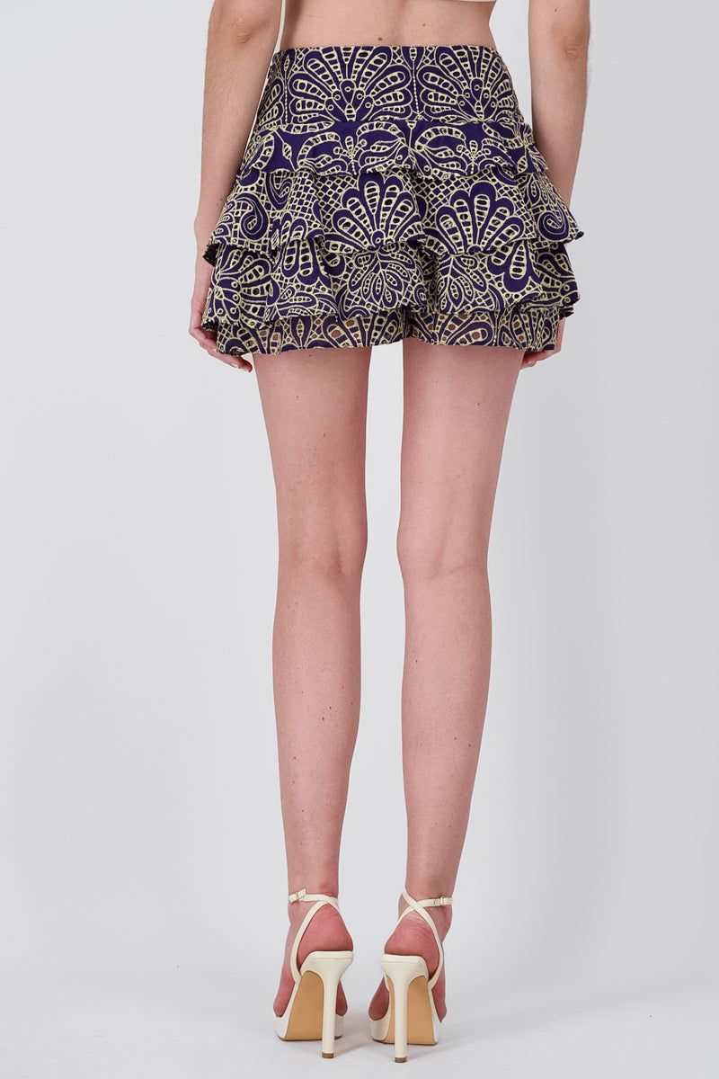 Falda short triple olan bordada Hypsters sold by Shasa product image thumbnail 5