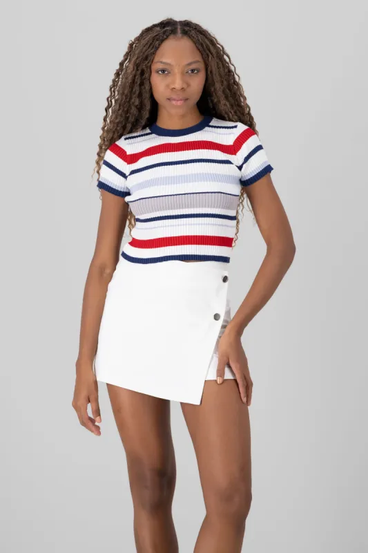 Top tejido manga corta rayas sold by Shasa