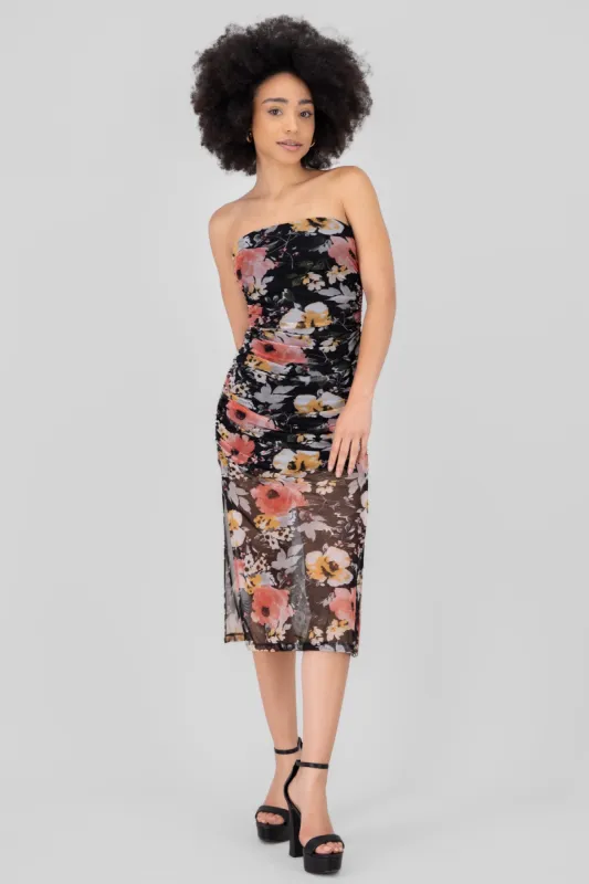Vestido Midi Mesh Estampado Flores Hypsters sold by Shasa