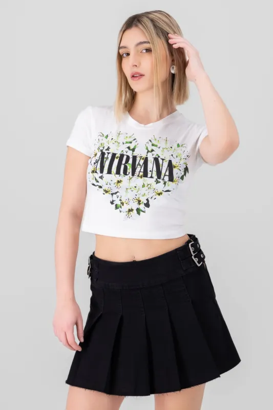 Crop manga corta nirvana flores sold by Shasa