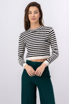 Sueter rayas cuello redondo sold by Shasa